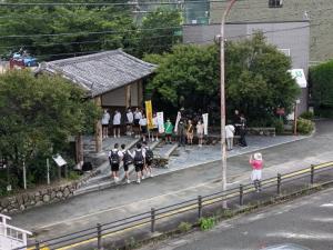 小中学校合同あいさつ運動