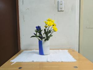 校長室前の生け花